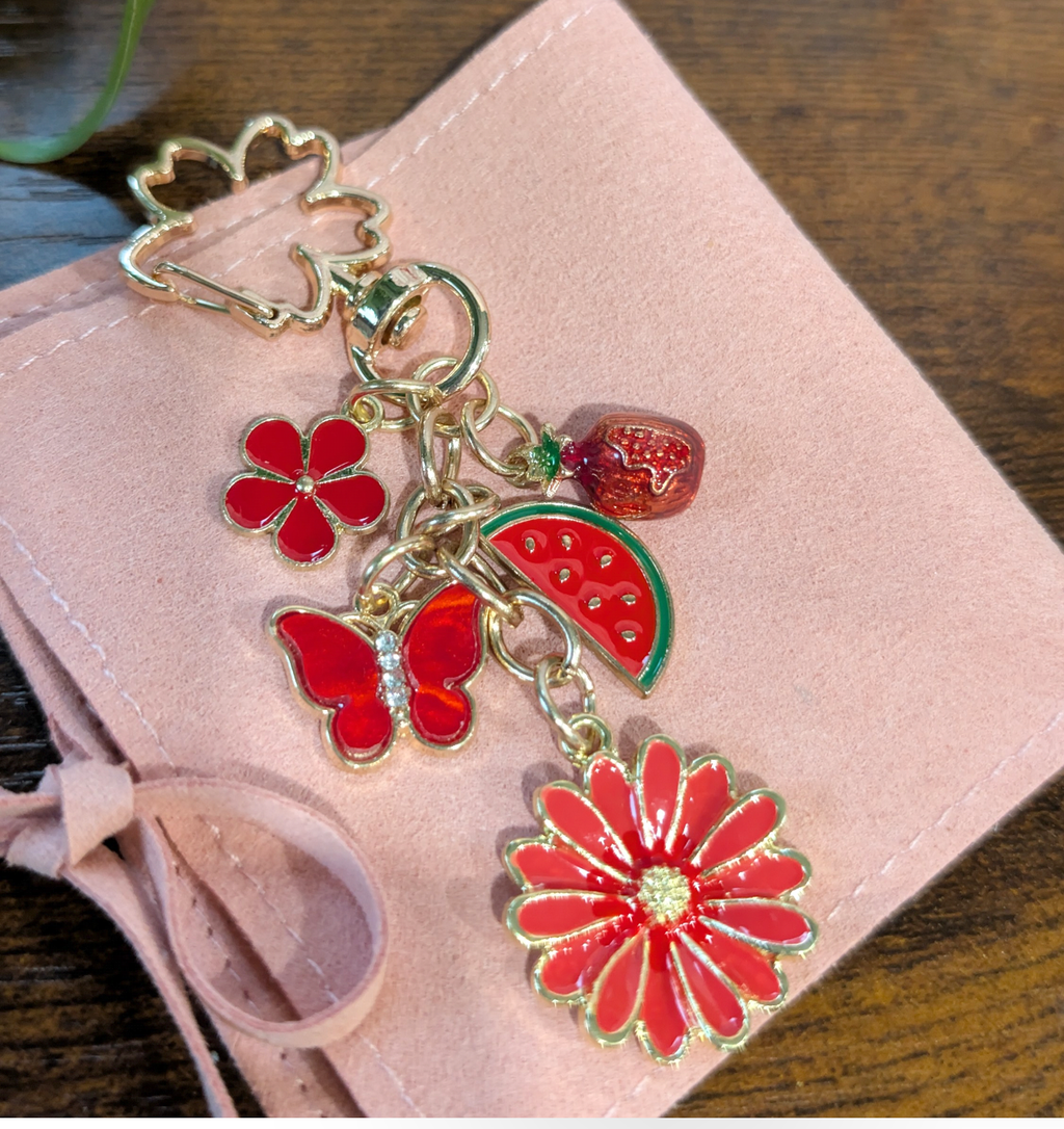 Floral and fruit Keychain