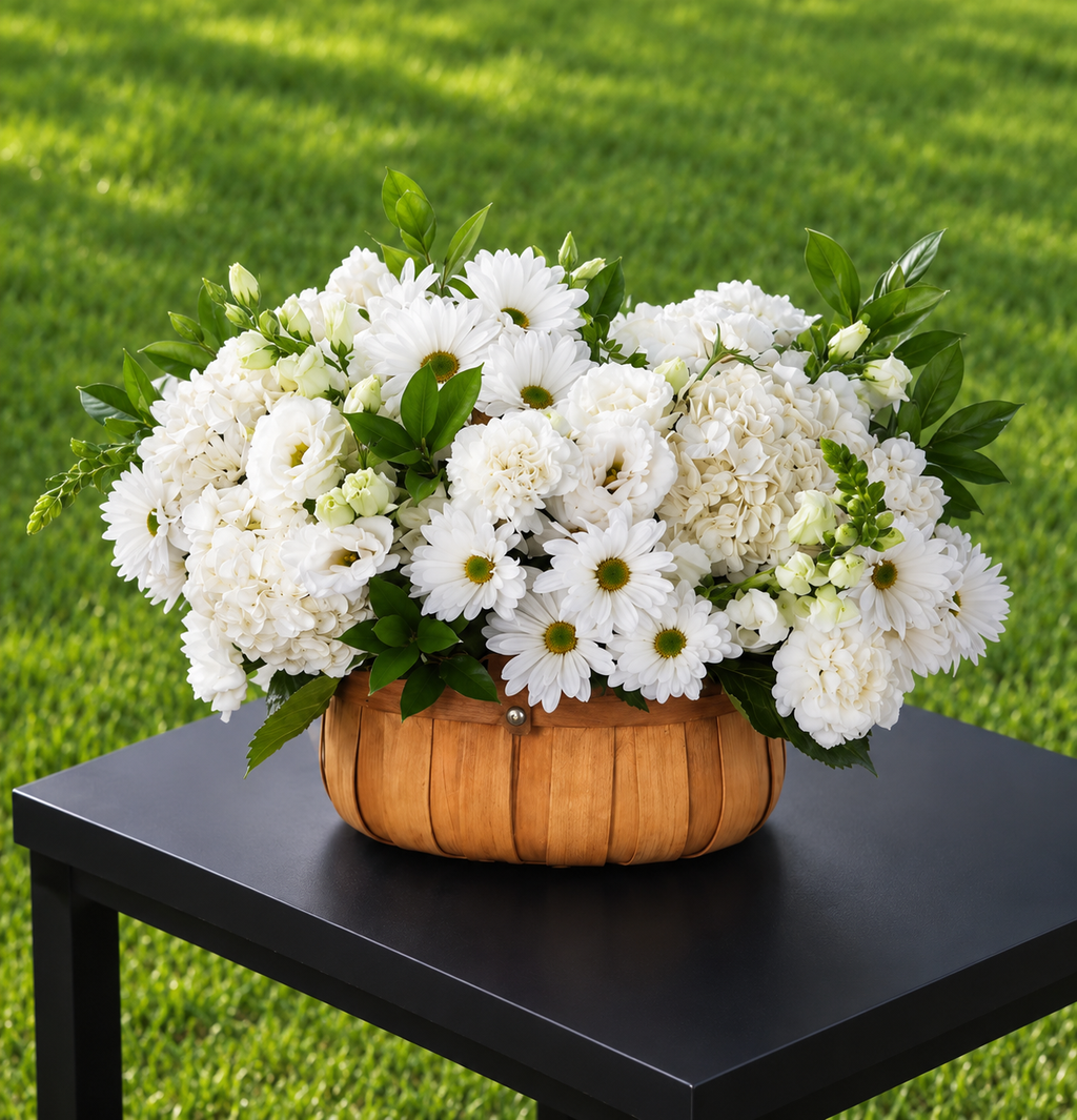 Hydrangea & Daisies Basket