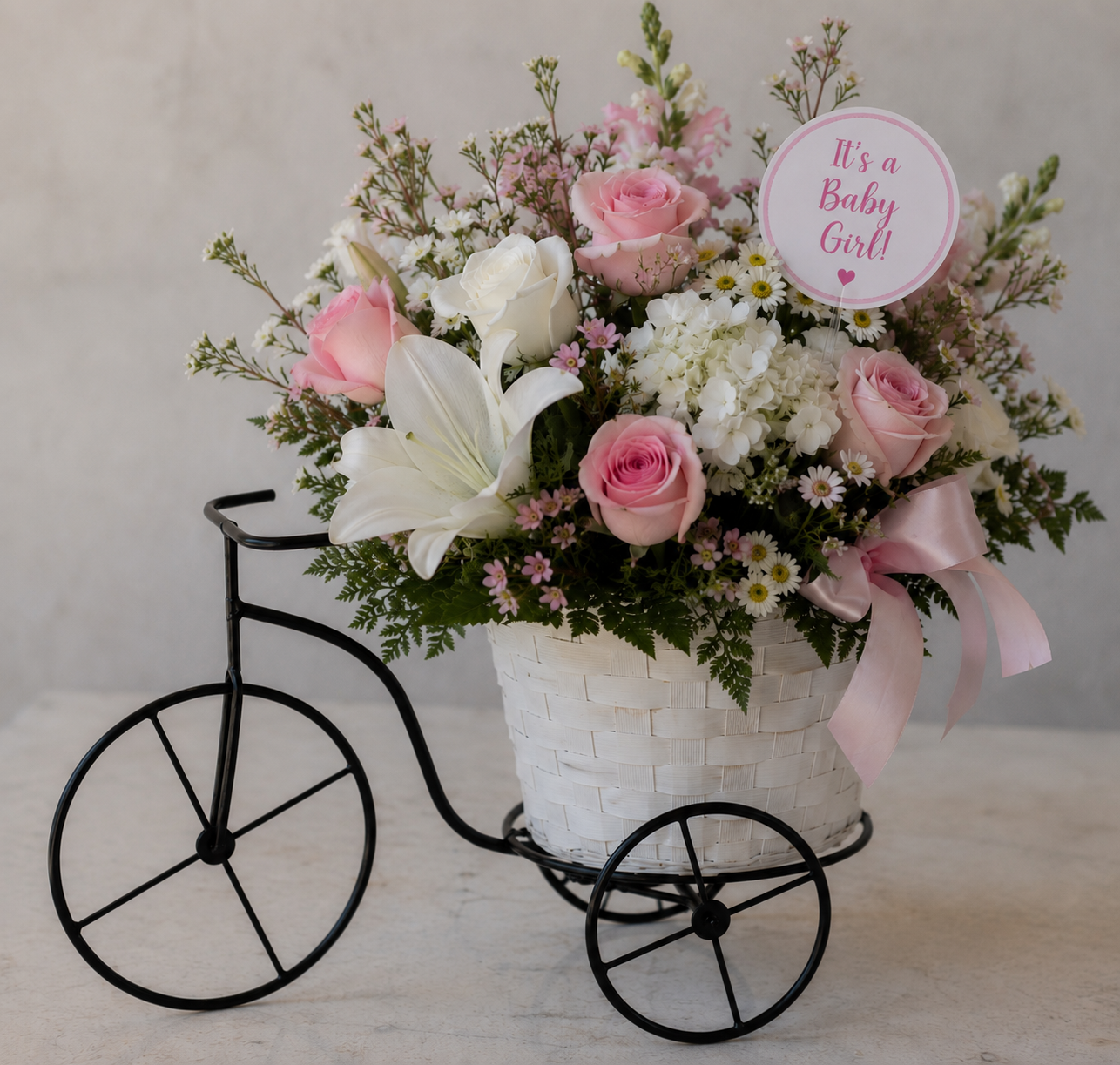New Baby Girl Bloom Bicycle Basket