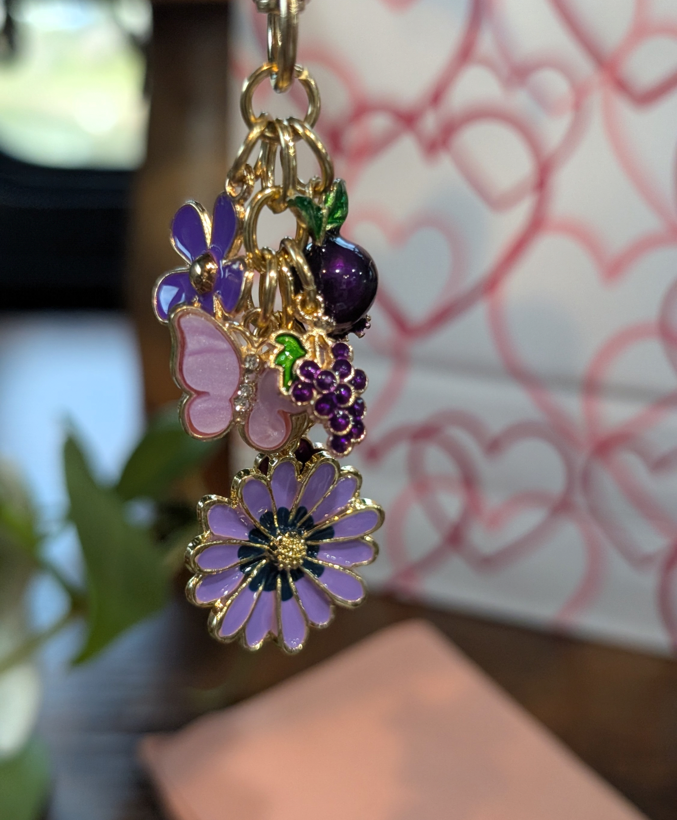 Floral and fruit Keychain