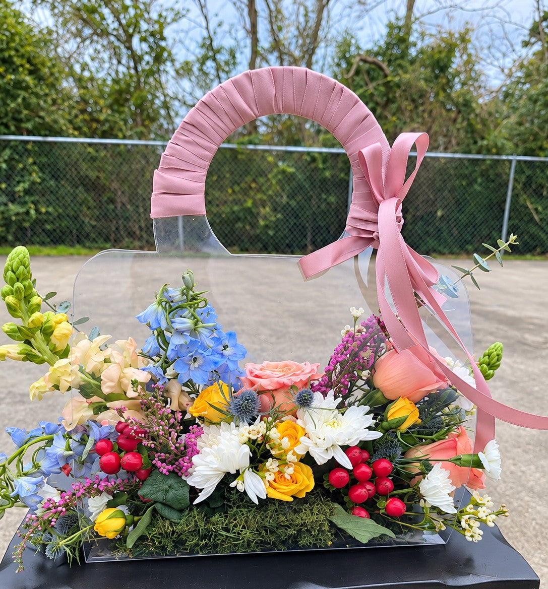Colorful clear Bag Bouquet
